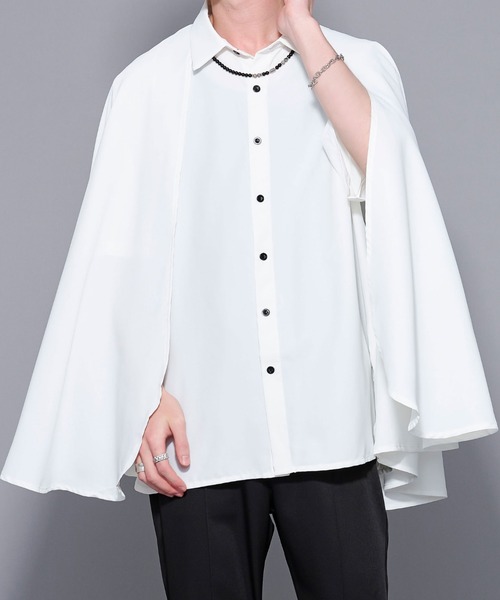 Ellno Loset（エルノロゼット）の「ケープハーフスリーブシャツ