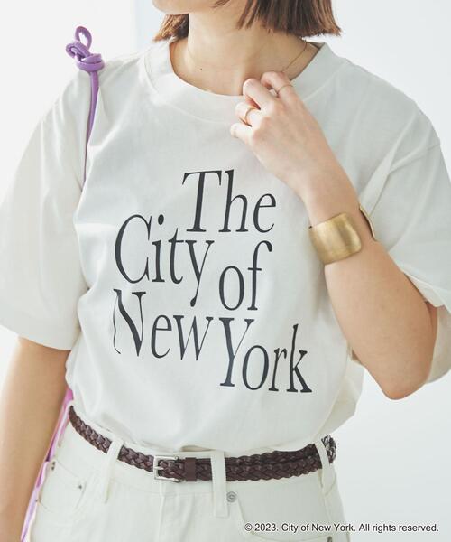 coen(コーエン)の「NYC別注ロゴプリントTシャツ(Tシャツ/カットソー・レディース・ホワイト/ベージュ/ダークグレー・M/L)」の2枚目の写真