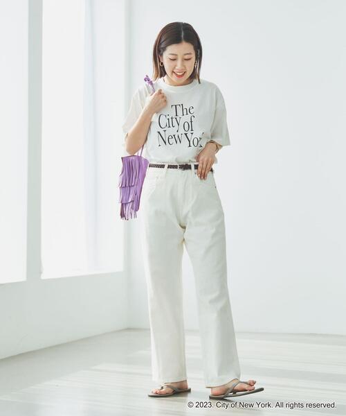 coen(コーエン)の「NYC別注ロゴプリントTシャツ(Tシャツ/カットソー・レディース・ホワイト/ベージュ/ダークグレー・M/L)」の5枚目の写真