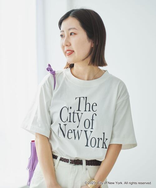 coen(コーエン)の「NYC別注ロゴプリントTシャツ(Tシャツ/カットソー・レディース・ホワイト/ベージュ/ダークグレー・M/L)」の6枚目の写真