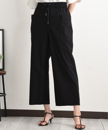 綿麻ストレッチカーゴワイドパンツ