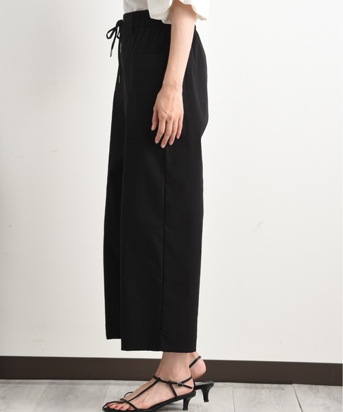 INTERPLANET（インタープラネット）の「綿麻ストレッチカーゴワイドパンツ（その他パンツ・レディース・ブラック/カーキ/ベージュ・FREE）」の7枚目の写真