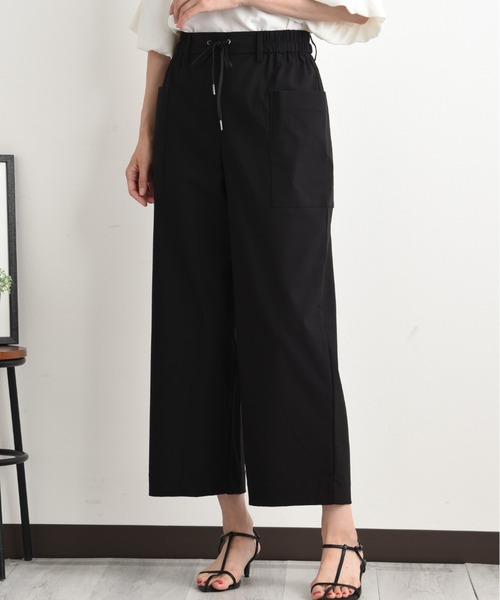 INTERPLANET（インタープラネット）の「綿麻ストレッチカーゴワイドパンツ（その他パンツ・レディース・ブラック/カーキ/ベージュ・FREE）」の8枚目の写真