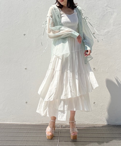 one way（ワンウェイ）の「ニットテレコタンク（タンクトップ・レディース・イエロー/ブラック/ブルー/ホワイト・FREE）」の11枚目の写真