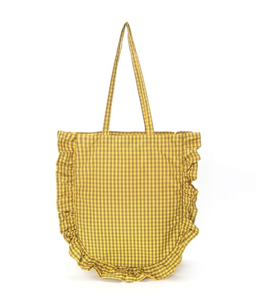 Casselini（キャセリーニ）の「Casselini(キャセリーニ)ラウンドフリルバッグ（トートバッグ・レディース・ブラック/ラベンダー/イエロー/チェック/ホワイト・FREE）」の9枚目の写真