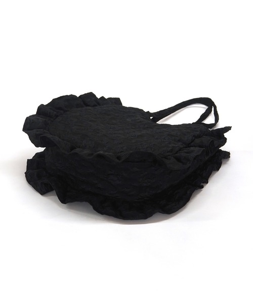 Casselini（キャセリーニ）の「Casselini(キャセリーニ)ラウンドフリルバッグ（トートバッグ・レディース・ブラック/ラベンダー/イエロー/チェック/ホワイト・FREE）」の12枚目の写真