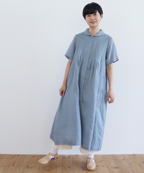 bulle de savonフレンチリネン セーラーカラーワンピース bulle de savon（ビュルデサボン）の「60s フレンチリネン