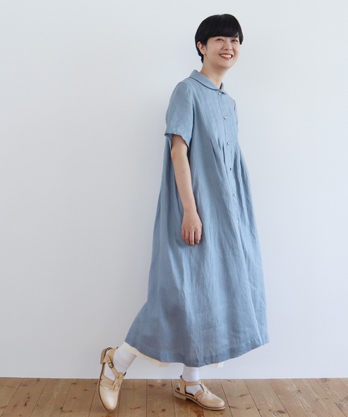 bulle de savon（ビュルデサボン）の「60s フレンチリネン 丸衿