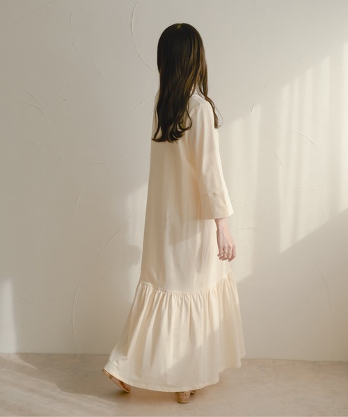 Ambre Neige(アンブルネージュ)の「カットマーメイドワンピース/【WEB/EC限定商品】(ワンピース・レディース・アイボリー/ダークブラウン・FREE)」の20枚目の写真