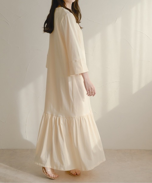 Ambre Neige(アンブルネージュ)の「カットマーメイドワンピース/【WEB/EC限定商品】(ワンピース・レディース・アイボリー/ダークブラウン・FREE)」の18枚目の写真