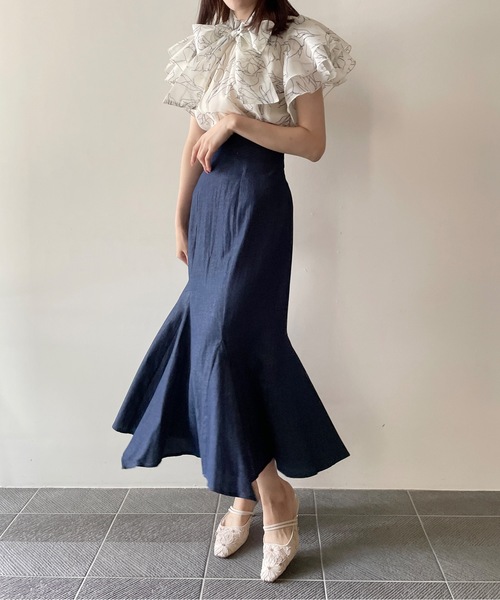NOMAE（ノーマエ）の「レースアップスリットマーメイドスカート