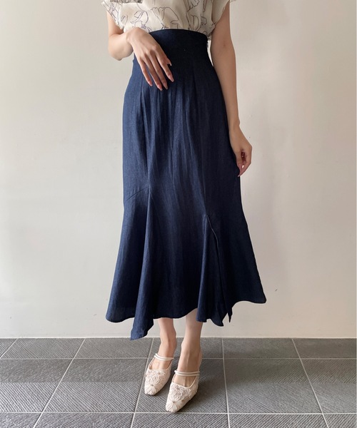 NOMAE（ノーマエ）の「レースアップスリットマーメイドスカート
