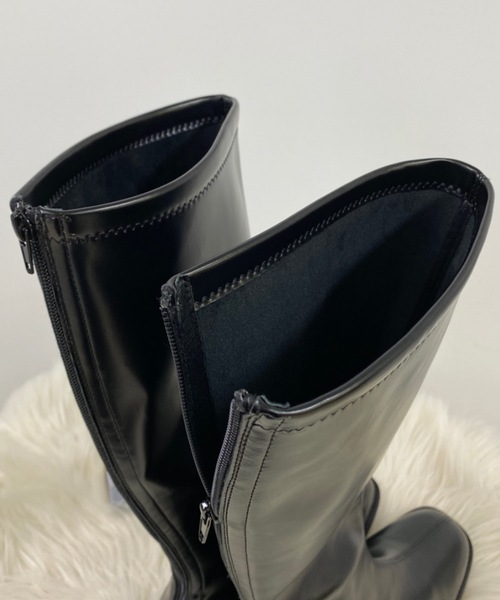 moment+（モーメントプラス）の「ストレッチロングブーツ（ブーツ・レディース・ブラック・L/S/LL/M）」の4枚目の写真