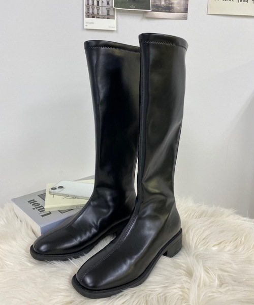 moment+（モーメントプラス）の「ストレッチロングブーツ（ブーツ・レディース・ブラック・L/S/LL/M）」の16枚目の写真