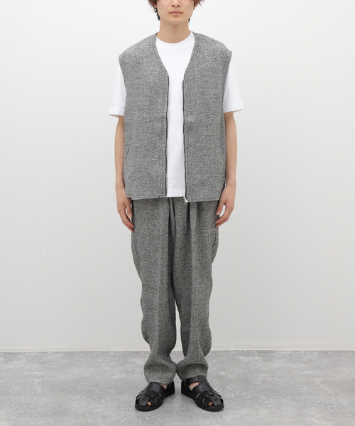 saby（サバイ）の「【saby / サバイ】TWEED TAPERED EASY PANTS（スラックス・メンズ・ブラック・3）」の8枚目の写真