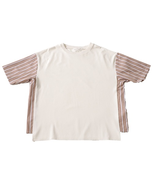 antiqua(アンティカ)の「ストライプスイッチングTシャツ(Tシャツ/カットソー・レディース・ホワイト/ブラック/ネイビー・FREE)」の21枚目の写真