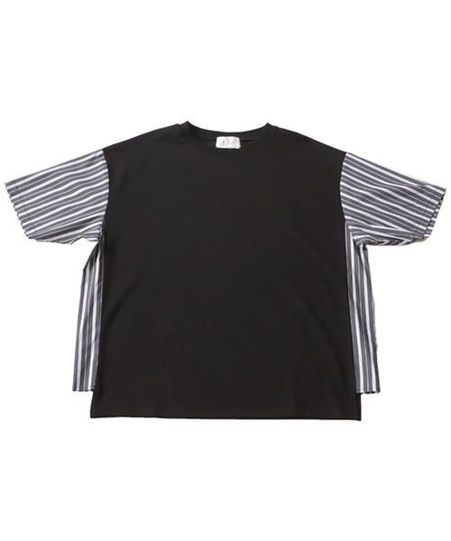 antiqua(アンティカ)の「ストライプスイッチングTシャツ(Tシャツ/カットソー・レディース・ホワイト/ブラック/ネイビー・FREE)」の22枚目の写真