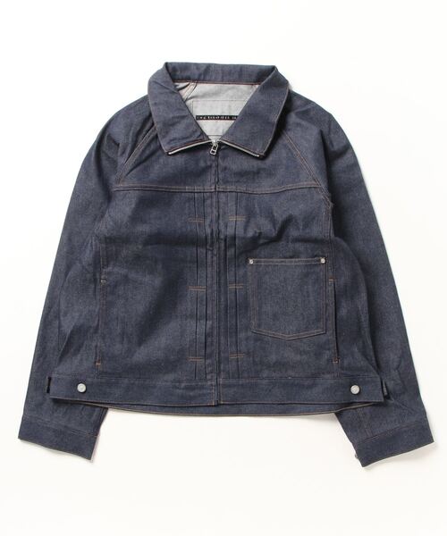 my beautiful landlet(マイビューティフルランドレット)の「【my beautiful landlet】 OPEND ANTIQUE DENIM ZIP JACKET(デニムジャケット・メンズ・インディゴブルー/ホワイト・1/0)」の21枚目の写真