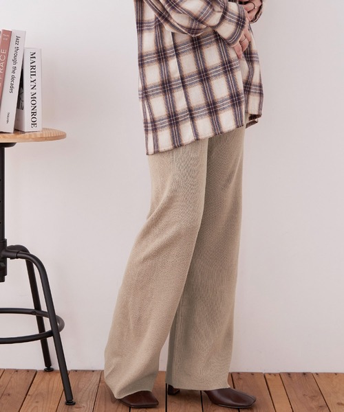 Fashion Letter(ファッションレター)の「【M-5L】ニットフレアパンツ(その他パンツ・レディース・ベージュ/ネイビー/ブラック・M~L/LL~3L/4L~5L)」の18枚目の写真