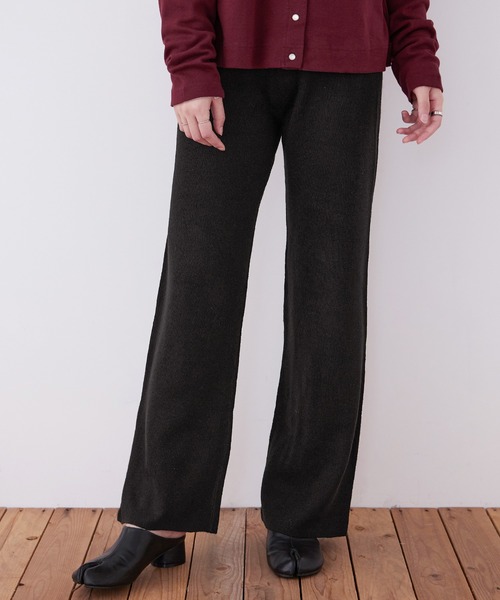 Fashion Letter(ファッションレター)の「【M-5L】ニットフレアパンツ(その他パンツ・レディース・ベージュ/ネイビー/ブラック・M~L/LL~3L/4L~5L)」の11枚目の写真