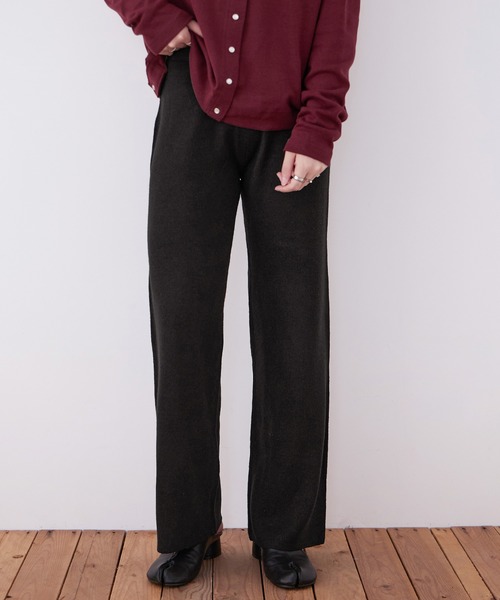 Fashion Letter(ファッションレター)の「【M-5L】ニットフレアパンツ(その他パンツ・レディース・ベージュ/ネイビー/ブラック・M~L/LL~3L/4L~5L)」の16枚目の写真