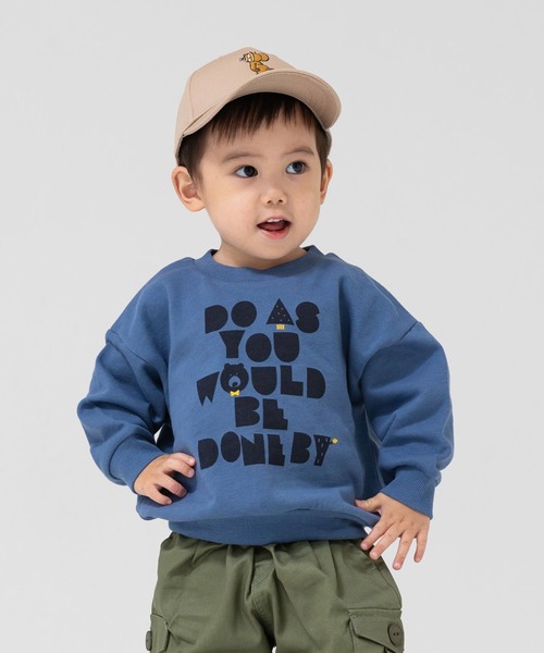 chil2(チルツー)の「コットン100% プリントトレーナー(Tシャツ/カットソー・キッズ・C/A/P/N/D/K/F/O/B/E/G/L/J/M/I/H・80cm/90cm/100cm/110cm/120cm/130cm/140cm)」の2枚目の写真