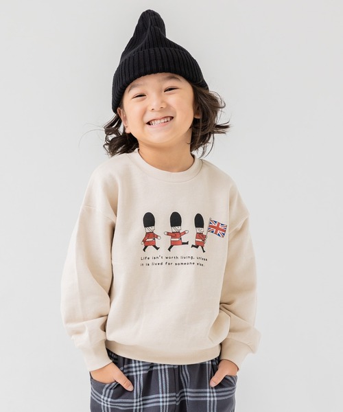 chil2(チルツー)の「コットン100% プリントトレーナー(Tシャツ/カットソー・キッズ・C/A/P/N/D/K/F/O/B/E/G/L/J/M/I/H・80cm/90cm/100cm/110cm/120cm/130cm/140cm)」の3枚目の写真