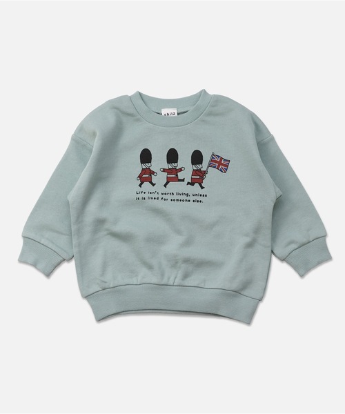 chil2(チルツー)の「コットン100% プリントトレーナー(Tシャツ/カットソー・キッズ・C/A/P/N/D/K/F/O/B/E/G/L/J/M/I/H・80cm/90cm/100cm/110cm/120cm/130cm/140cm)」の4枚目の写真