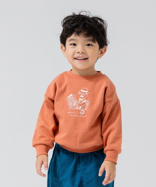 chil2(チルツー)の「コットン100% プリントトレーナー(Tシャツ/カットソー・キッズ・C/A/P/N/D/K/F/O/B/E/G/L/J/M/I/H・80cm/90cm/100cm/110cm/120cm/130cm/140cm)」の6枚目の写真