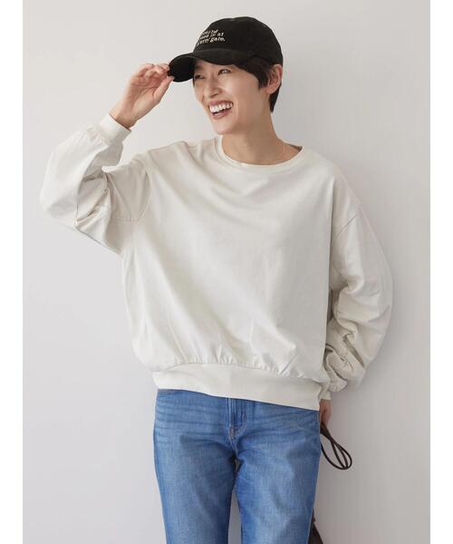 セール】ミニ裏毛袖ボリュームカットプルオーバー（Tシャツ