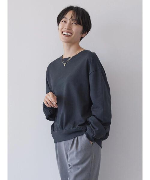 AMERICAN HOLIC（アメリカンホリック）の「ミニ裏毛袖ボリュームカットプルオーバー（Tシャツ/カットソー・レディース・その他7/ブラック/ホワイト・L/M）」の20枚目の写真