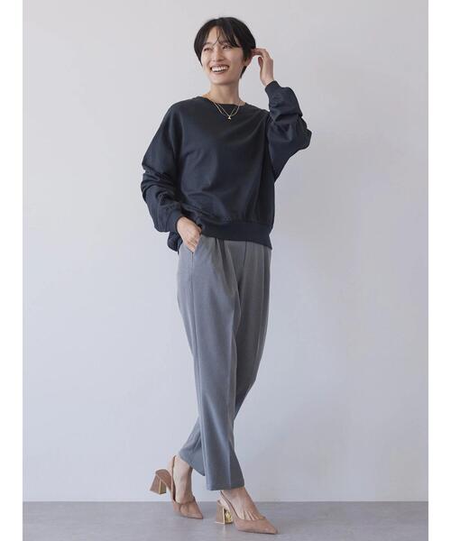 AMERICAN HOLIC（アメリカンホリック）の「ミニ裏毛袖ボリュームカットプルオーバー（Tシャツ/カットソー・レディース・その他7/ブラック/ホワイト・L/M）」の19枚目の写真