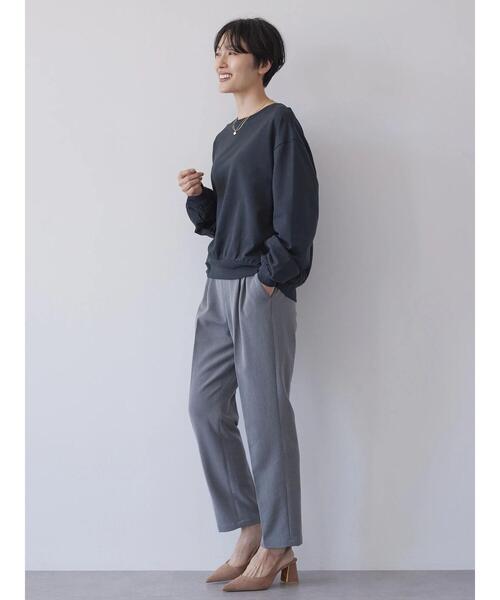 AMERICAN HOLIC（アメリカンホリック）の「ミニ裏毛袖ボリュームカットプルオーバー（Tシャツ/カットソー・レディース・その他7/ブラック/ホワイト・L/M）」の18枚目の写真