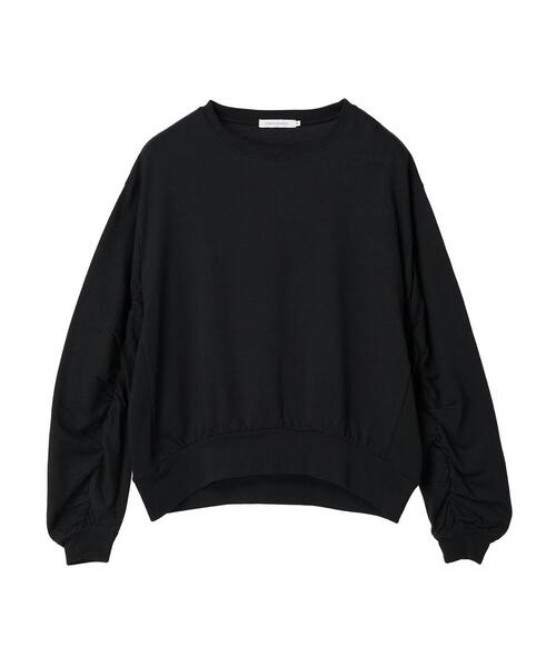 AMERICAN HOLIC（アメリカンホリック）の「ミニ裏毛袖ボリュームカットプルオーバー（Tシャツ/カットソー・レディース・その他7/ブラック/ホワイト・L/M）」の8枚目の写真