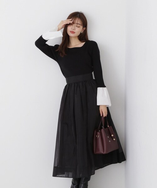 PROPORTION BODY DRESSING（プロポーションボディドレッシング）の「フレアスリーブニット / 1213270921（ニット/セーター・レディース・グレー/ブラック/ボルドー・SMALL/MEDIUM）」の11枚目の写真