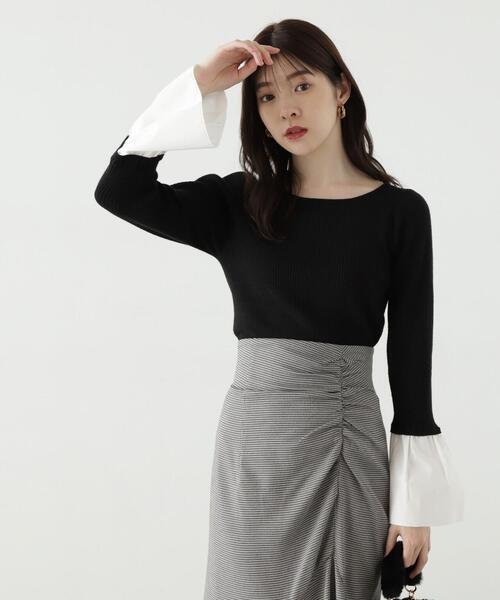 PROPORTION BODY DRESSING（プロポーションボディドレッシング）の「フレアスリーブニット / 1213270921（ニット/セーター・レディース・グレー/ブラック/ボルドー・SMALL/MEDIUM）」の13枚目の写真