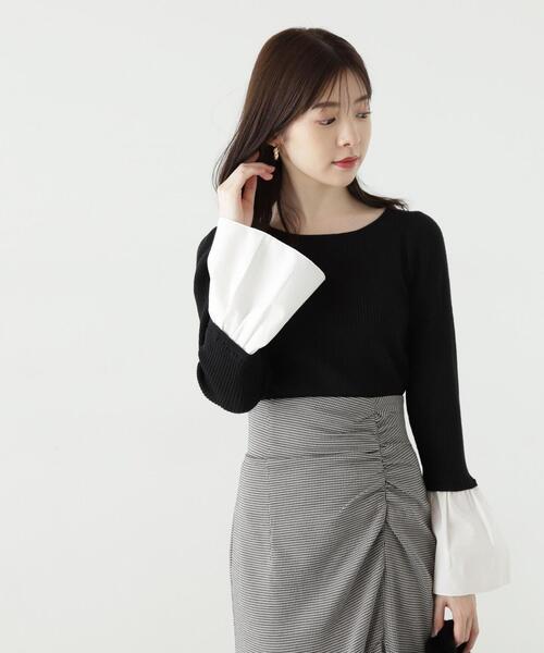 PROPORTION BODY DRESSING（プロポーションボディドレッシング）の「フレアスリーブニット / 1213270921（ニット/セーター・レディース・グレー/ブラック/ボルドー・SMALL/MEDIUM）」の4枚目の写真