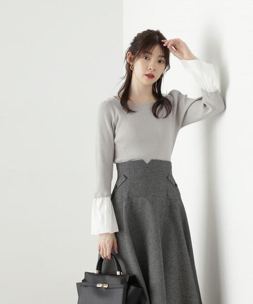 PROPORTION BODY DRESSING（プロポーションボディドレッシング）の「フレアスリーブニット / 1213270921（ニット/セーター・レディース・グレー/ブラック/ボルドー・SMALL/MEDIUM）」の16枚目の写真