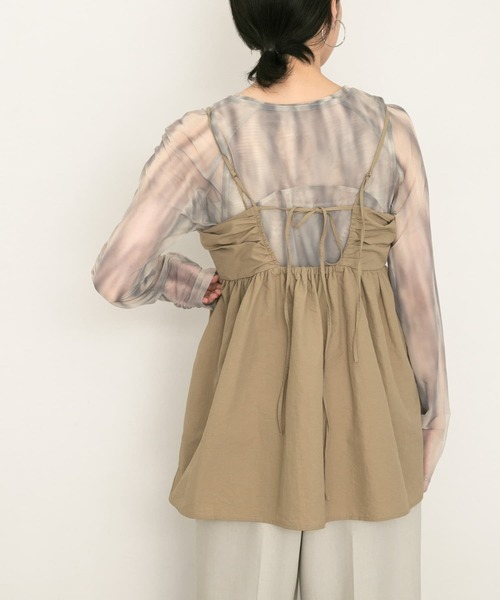 KBF（ケイビーエフ）の「レイヤードチュールトップス（Tシャツ/カットソー・レディース・グリーン系その他/ブラウン系その他・ONE）」の8枚目の写真