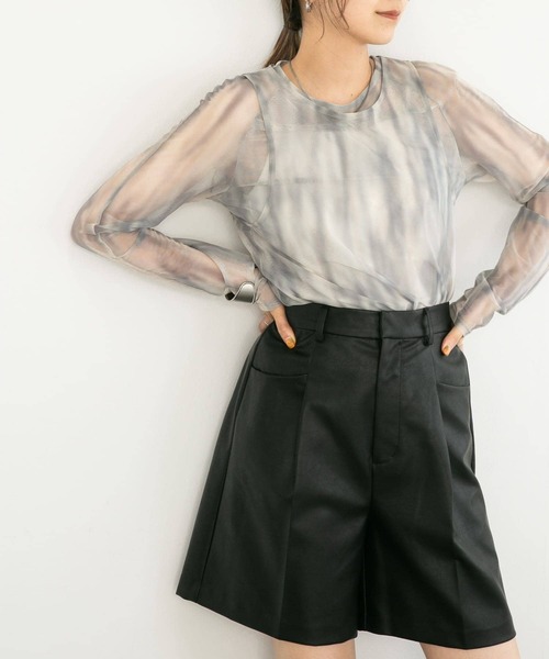 KBF（ケイビーエフ）の「レイヤードチュールトップス（Tシャツ/カットソー・レディース・グリーン系その他/ブラウン系その他・ONE）」の10枚目の写真