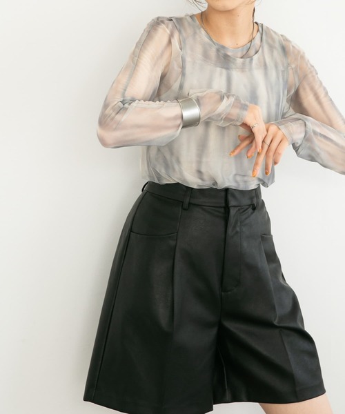 KBF（ケイビーエフ）の「レイヤードチュールトップス（Tシャツ/カットソー・レディース・グリーン系その他/ブラウン系その他・ONE）」の12枚目の写真