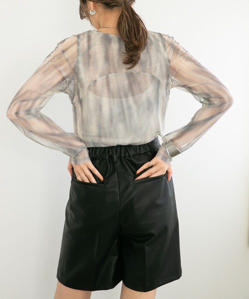 KBF（ケイビーエフ）の「レイヤードチュールトップス（Tシャツ/カットソー・レディース・グリーン系その他/ブラウン系その他・ONE）」の14枚目の写真