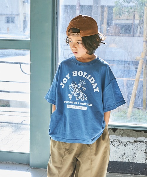 PAIRMANON STREET（ペアマノンストリート）の「【PAIRMANON STREET】【プレミアムコットン100】【かぞくおそろい】選べるデザインユニセックスTシャツ（Tシャツ/カットソー・キッズ・ブラック系その他5/ホワイト系その他4/ホワイト系その他2/グリーン系その他2/ブルー系その他4/ベージュ系その他/ブラック系その他/グリーン系その他/ホワイト系その他/オレンジ/ブラック系その他3/ブラック系その他4/パープル系その他/レッド系その他/ブルー系その他2/ブラック系その他2/ブルー系その他3・140/120/80/90/130/110/150/100）」の14枚目の写真