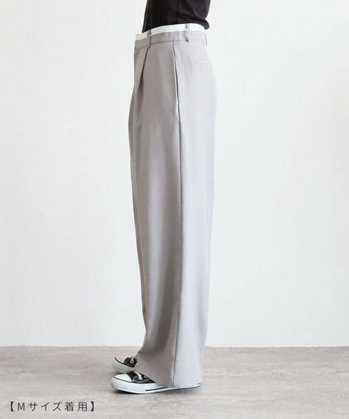 reca（レカ）の「ウエストデザインスラックスパンツ（スラックス・レディース・ライトグレー/ブラック・M/L）」の17枚目の写真