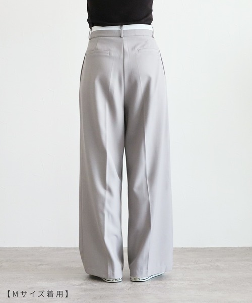 reca（レカ）の「ウエストデザインスラックスパンツ（スラックス・レディース・ライトグレー/ブラック・M/L）」の18枚目の写真