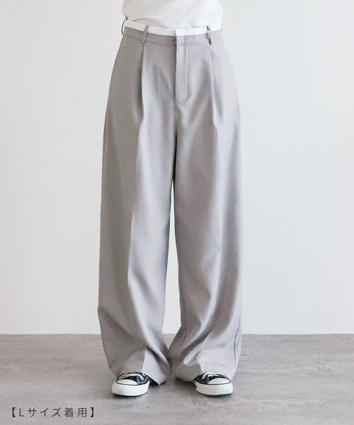 reca（レカ）の「ウエストデザインスラックスパンツ（スラックス・レディース・ライトグレー/ブラック・M/L）」の19枚目の写真