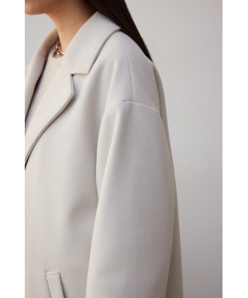 AZUL by moussy（アズールバイマウジー）の「ウォッシャブルシングルチェスターロングコート（チェスターコート・レディース・アイボリー/ブラック・SMALL/MEDIUM）」の12枚目の写真