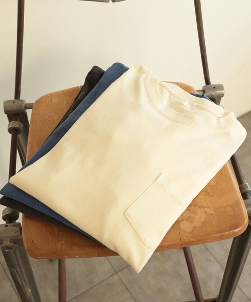 SENSE OF PLACE by URBAN RESEARCH（センスオブプレイスバイアーバンリサーチ）の「フェードルーズポケットロングスリーブTシャツ（Tシャツ/カットソー・メンズ・ライトベージュ/ブラック/ブルー・LARGE/MEDIUM）」の10枚目の写真