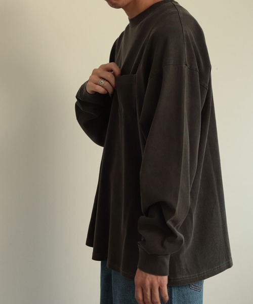 SENSE OF PLACE by URBAN RESEARCH（センスオブプレイスバイアーバンリサーチ）の「フェードルーズポケットロングスリーブTシャツ（Tシャツ/カットソー・メンズ・ライトベージュ/ブラック/ブルー・LARGE/MEDIUM）」の12枚目の写真