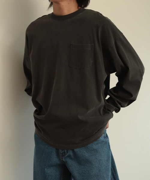 SENSE OF PLACE by URBAN RESEARCH（センスオブプレイスバイアーバンリサーチ）の「フェードルーズポケットロングスリーブTシャツ（Tシャツ/カットソー・メンズ・ライトベージュ/ブラック/ブルー・LARGE/MEDIUM）」の13枚目の写真